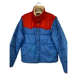 Vintage Men’s Unisex Medium Down Puffer Jacket to Vest 70s
